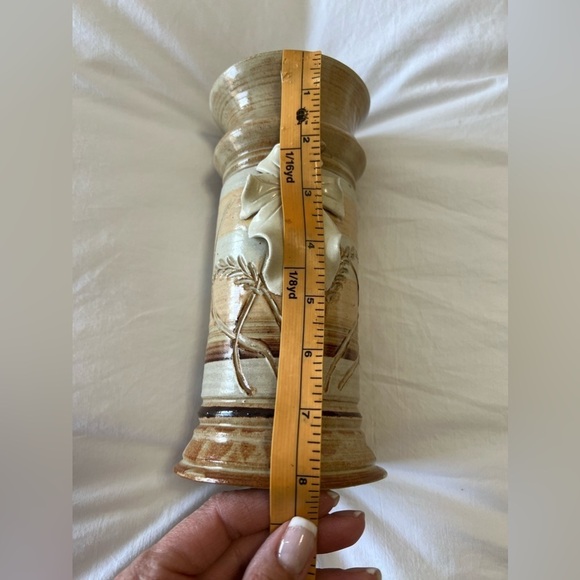 Whole Earth Clay Works | Vintage Tall Vase | Floral - Picture 7 of 8